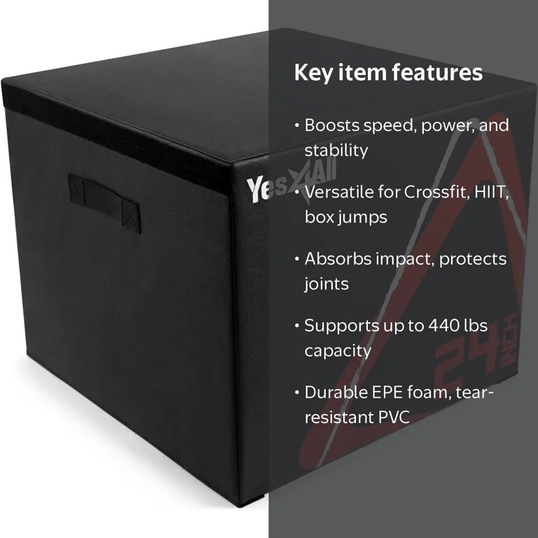 Free Shipping! Yes4All 24 in Height Stackable Plyometric Box, for