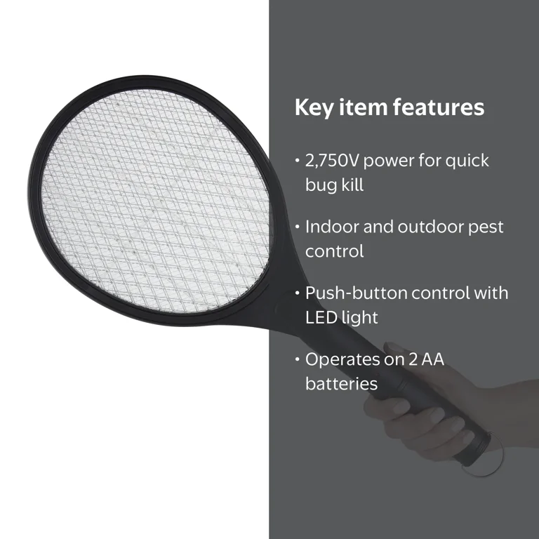 Black Flag Portable Handheld Insect Killer Racket, Black - Walmart.com