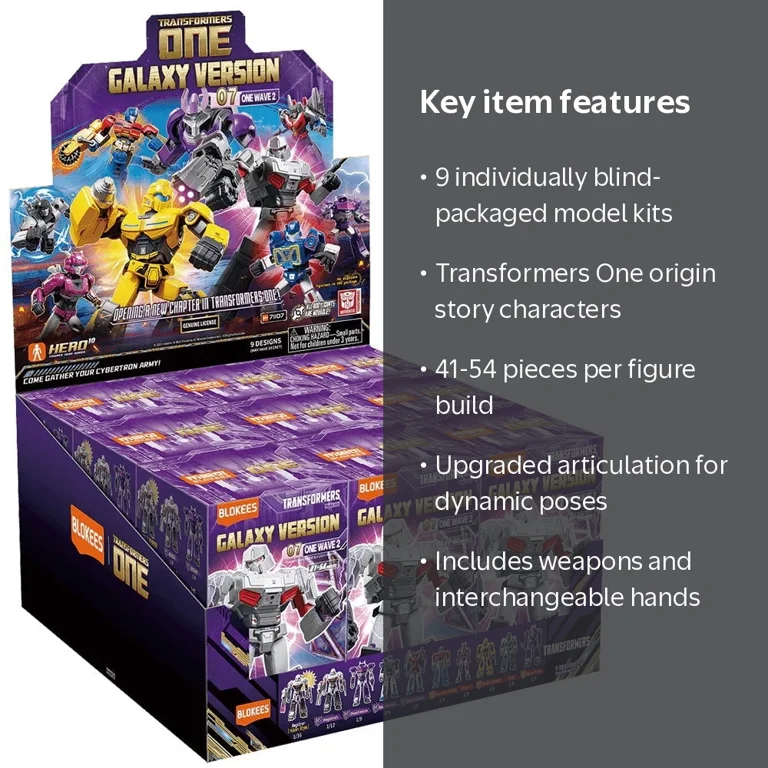 Galaxy Version Vol. 7 Box of 9 Blind Box Model Kits | Transformers