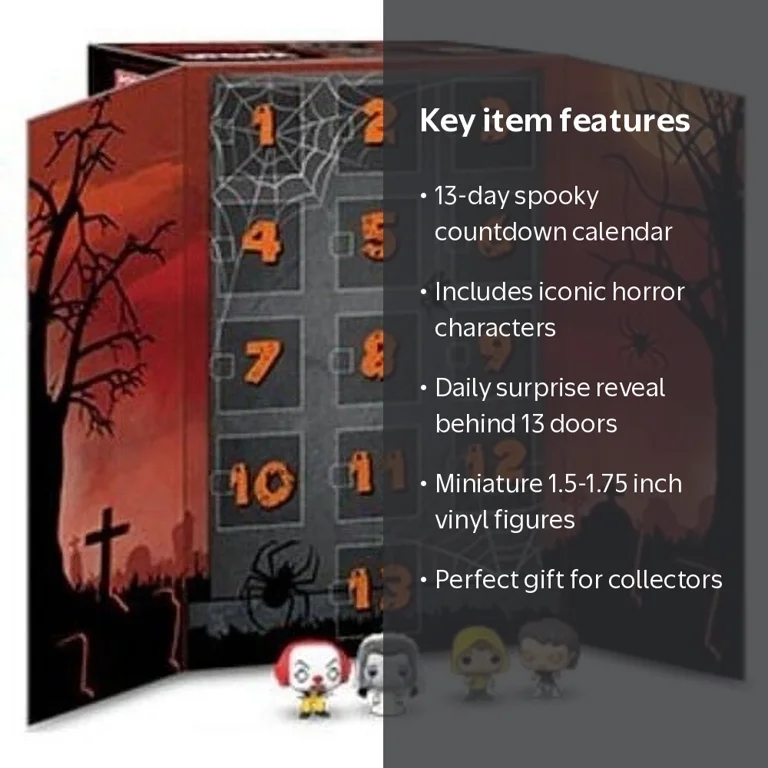 Funko, Pocket Pop! Horror, 13-Day Spooky Countdown Calendar, Gifts