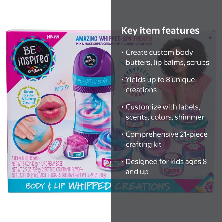 Cra-Z-Art Be Inspired Unisex Body & Lip Whipped Spa Creations Kit