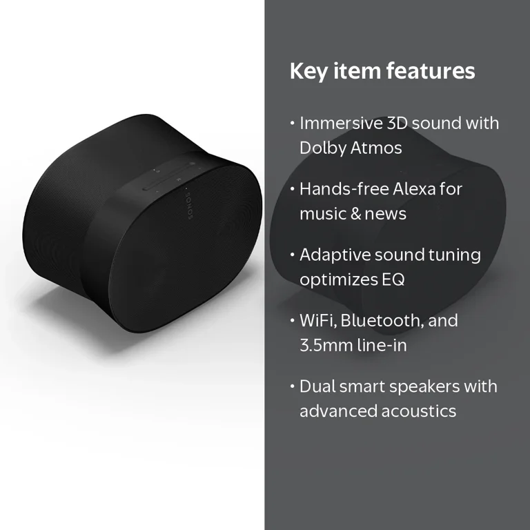 Sonos Era 300 Voice-Controlled Wireless Smart Speakers (Pair) with
