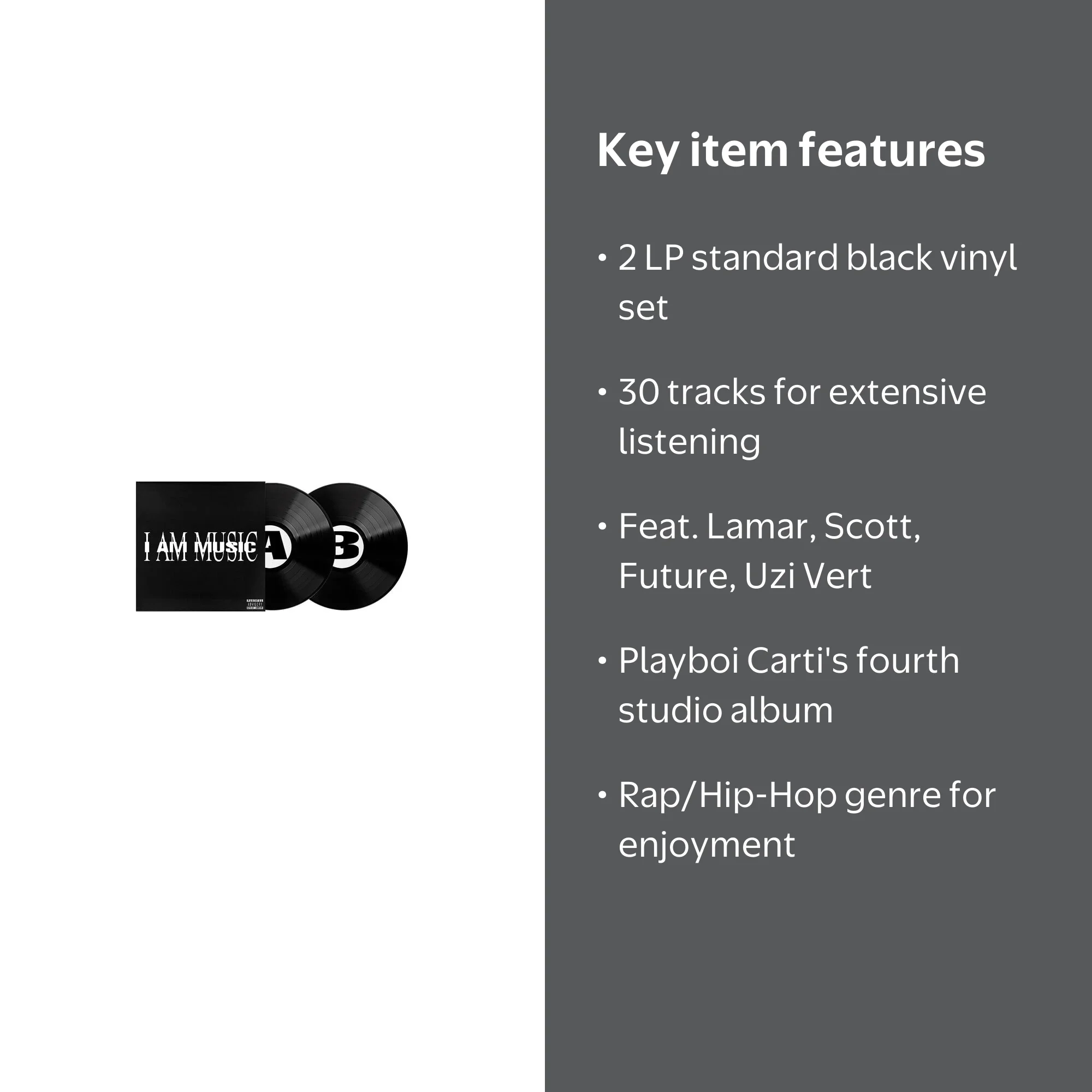 Playboi Carti ‚Äì MUSIC ‚Äì Vinyl 2 LP, AWGE/Interscope - Walmart.com