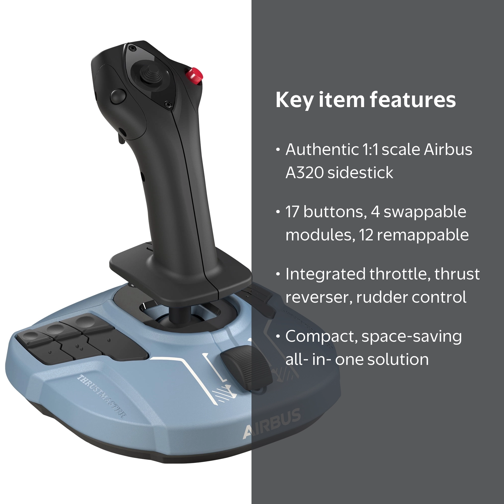 Thrustmaster TCA Sidestick Airbus Edition, Magnetic Sensor Flight