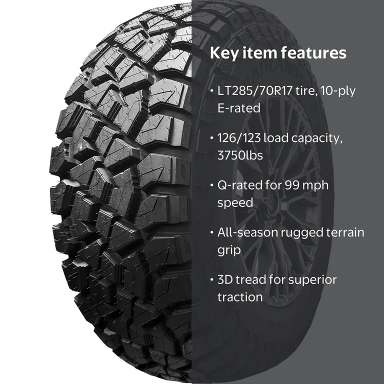 Mastertrack BADLANDS RT LT285/70R17 10 Ply E 126Q Rugged Terrain