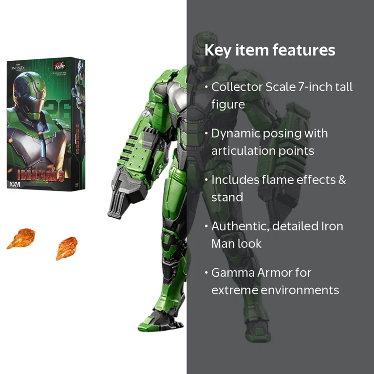 ZD Toys 1/10 Scale 7 inch Iron Man MK26 Gamma Armor Collector