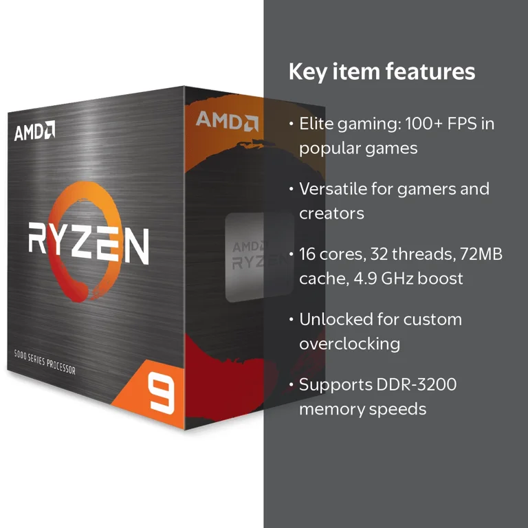 AMD, Desktop Processor, 16-core, up to 4.9 GHz Max Boost - Walmart.com AMD, Desktop Processor, 16-core, up to 4.9 GHz Max Boost - Walmart.com