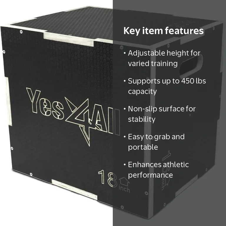 Yes4All, Wooden Plyo Box, 3-in-1, Non Slip Surface - Walmart.com