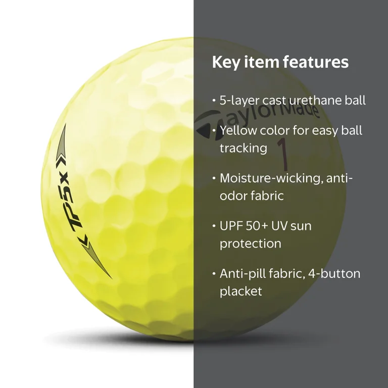 TaylorMade TP5x 5-Layer Design Golf Balls, Yellow, 1.5 lb