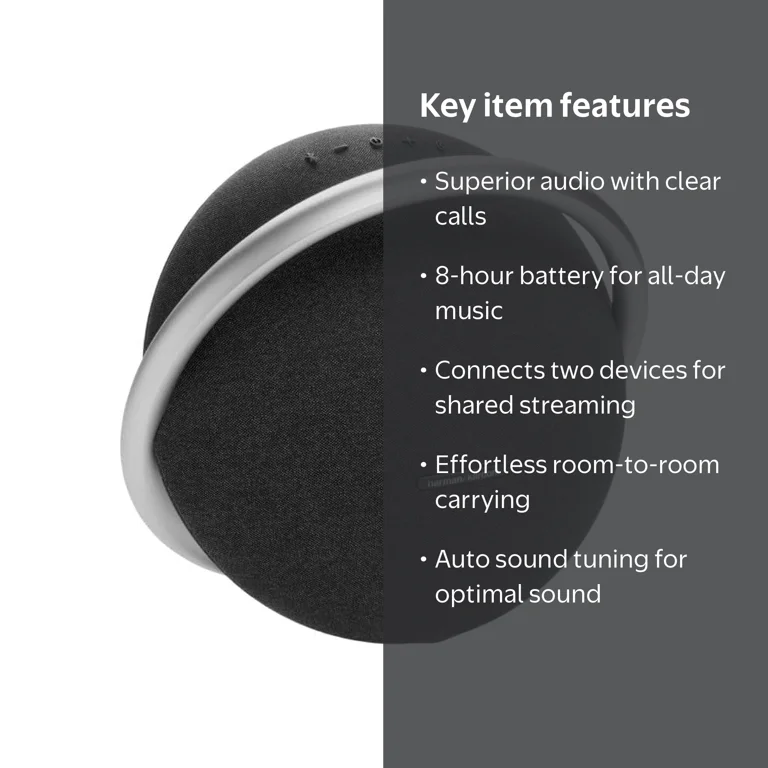 Harman Kardon Onyx Studio 8, Black Bluetooth Speaker, 8-Hour