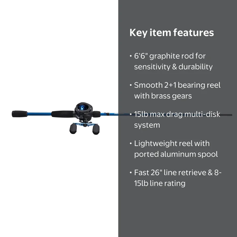 baitcast rods ebay High-Performance Baitcaster Rod - Lightweight, Fast Action, Medium Heavy  Power