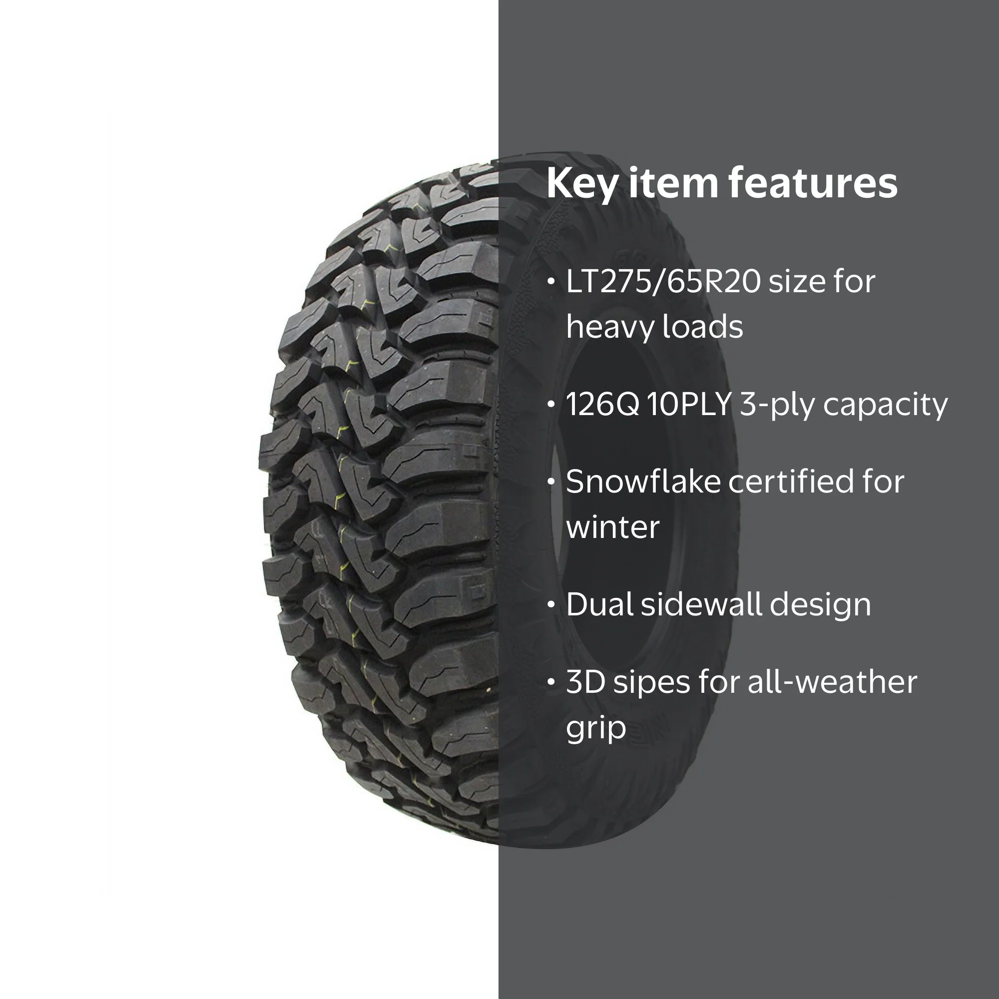 Nexen Roadian MTX RM7 Mud Terrain Tire - 275/65R20 - Walmart.com