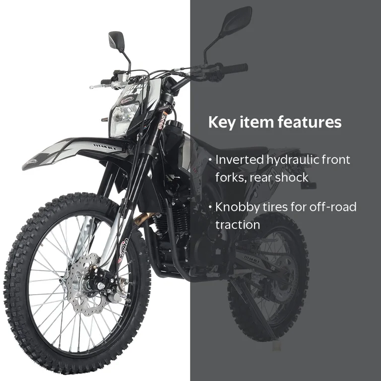 X-Pro Titan Dlx 250cc Adult Gas Motorcycle Dirt Bike, Manual