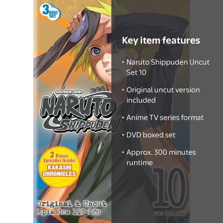 Naruto Shippuden Uncut Set 10 (DVD Boxed Set) [DVD] - Walmart.com