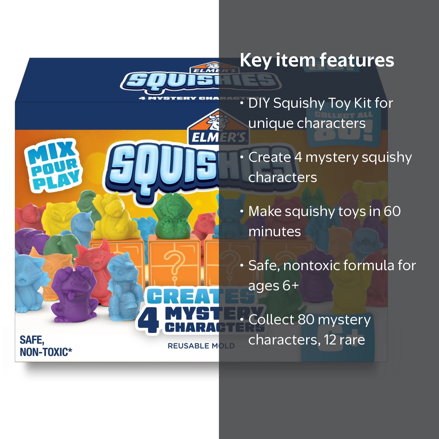 Elmer's Squishies DIY Craft Kit, Squishy Toy Maker with Glue, 4
