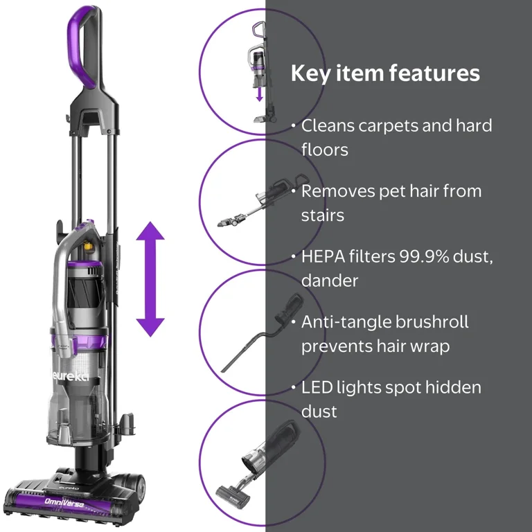 Eureka, Upright Vacuum, Multi-Surface, Pet Tool, Led Headlights