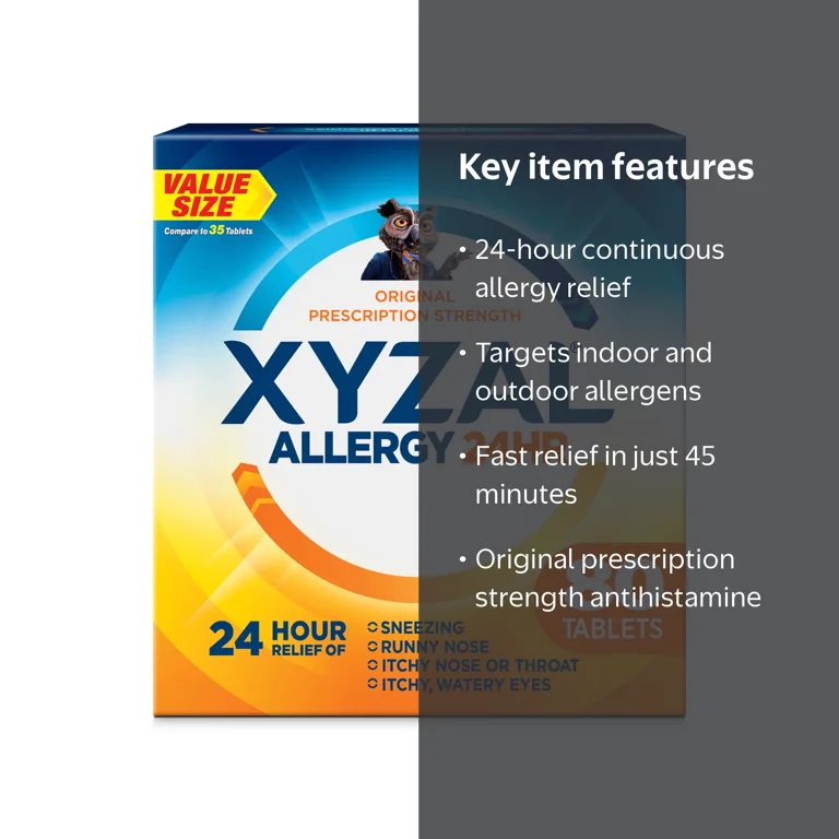 Xyzal 24 Hour Allergy Relief Medicine, Original Prescription