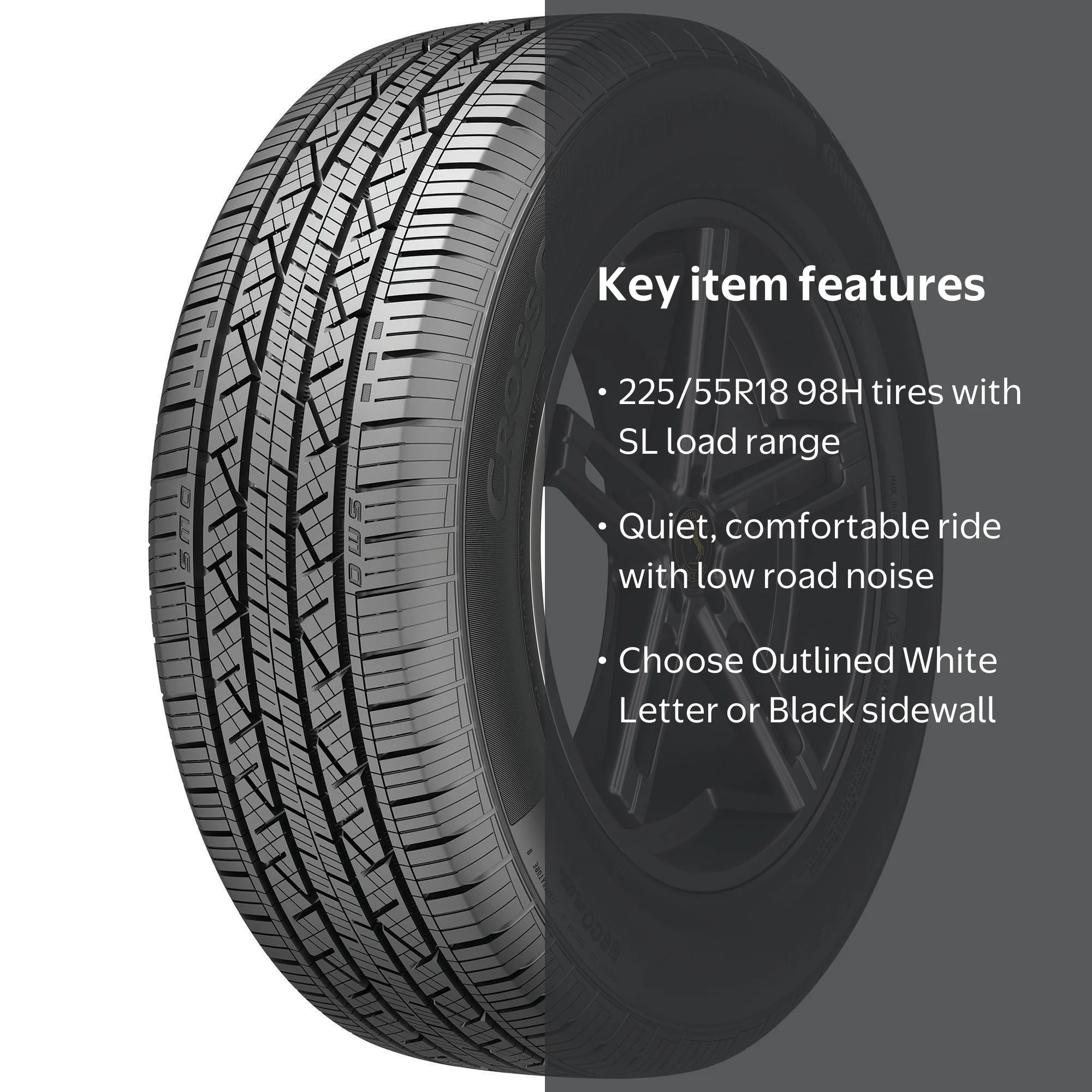 値下6コンチネンタルContiCrossContact225/55 R18手渡可 k2-_8619e74e-51f3-443a-a45d-