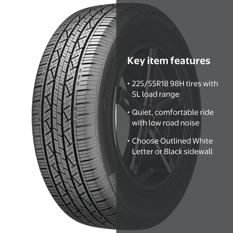 値下10コンチネンタルContiCrossContact225/55 R18手渡 Continental, CrossContact LX25 All Season Tire, 225/55R18, 98H