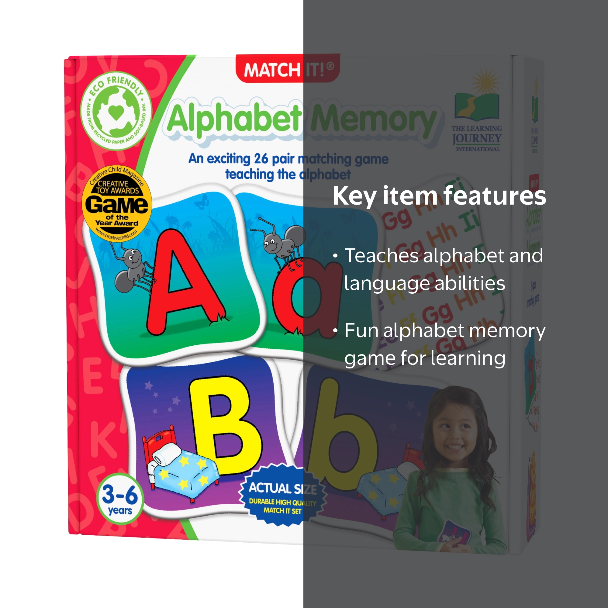 The Learning Journey, Match It! Memory Alphabet Game, 52 cards