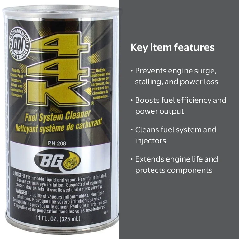 BG 44K Fuel System Cleaner, 11oz Can, Treats 20 Gallons, Injection
