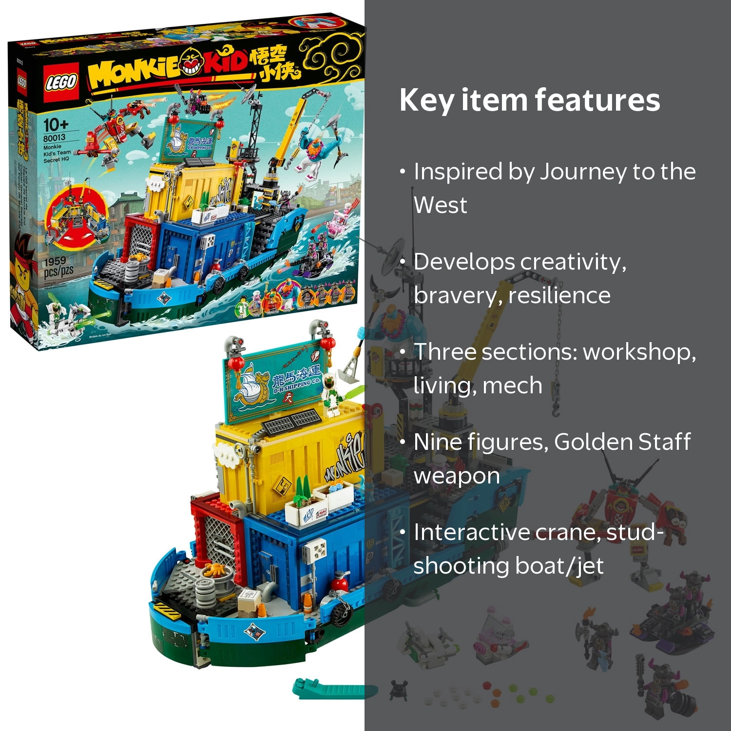 LEGO, Monkie Kid's Team Secret HQ, 80013, 1959 Pieces - Walmart.com