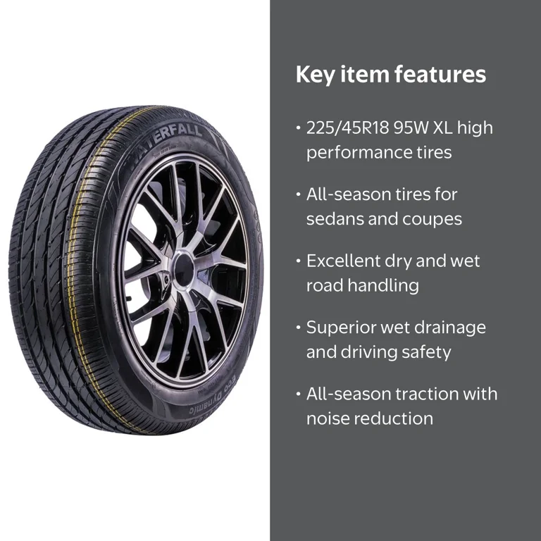 Waterfall Eco Dynamic 225/45R18 95W XL All Season Tire - Walmart.com