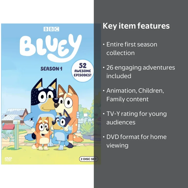 SDS, Bluey: Season 1 DVD, N/A, Children Family TV-Y - Walmart.com