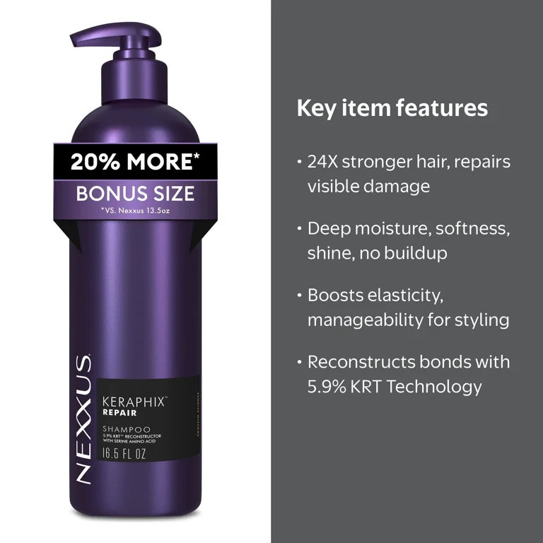 Nexxus Keraphix Shampoo Damage Repair with Liquid Crystal Amino