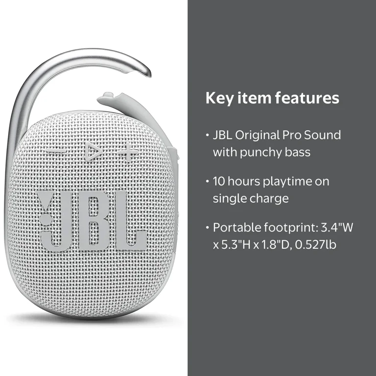 JBL Portable Waterproof Mini Bluetooth Speaker with IP67 Dustproof