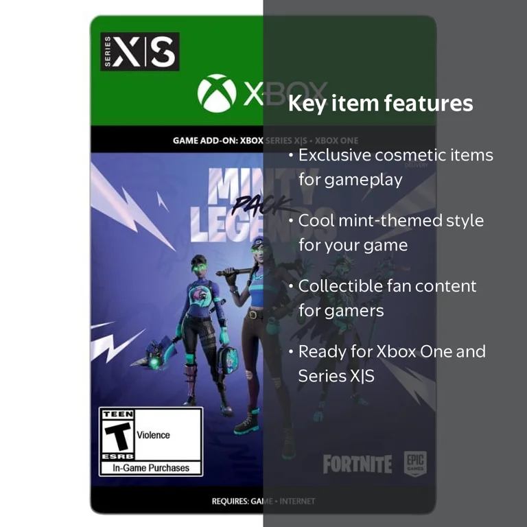 XBOX, The Minty Legends Pack, Fortnite, Xbox One, Digital Bundle XBOX, The Minty Legends Pack, Fortnite, Xbox One, Digital Bundle