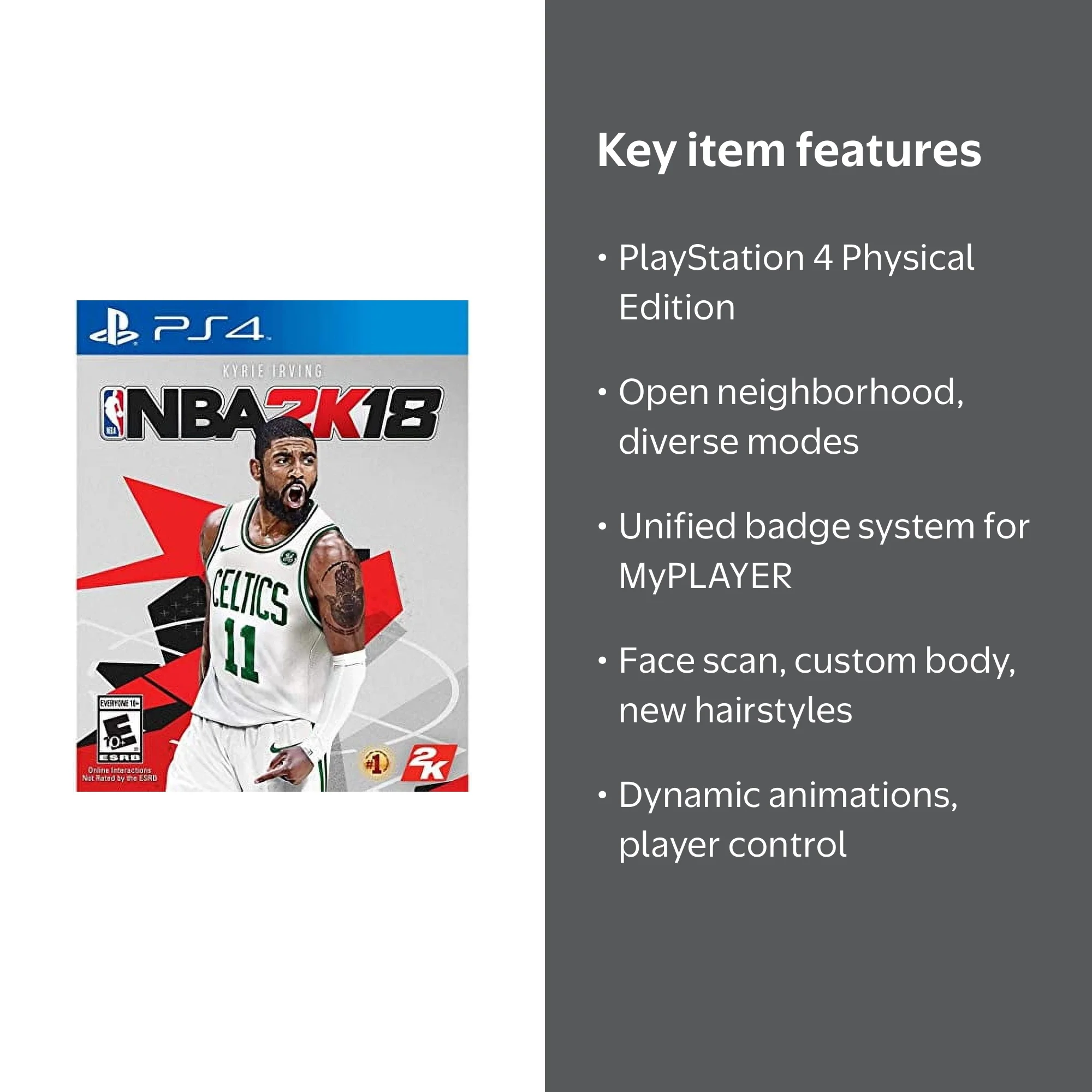 2K, NBA 2K18, PlayStation 4, 710425479076, Video Game - Walmart.com