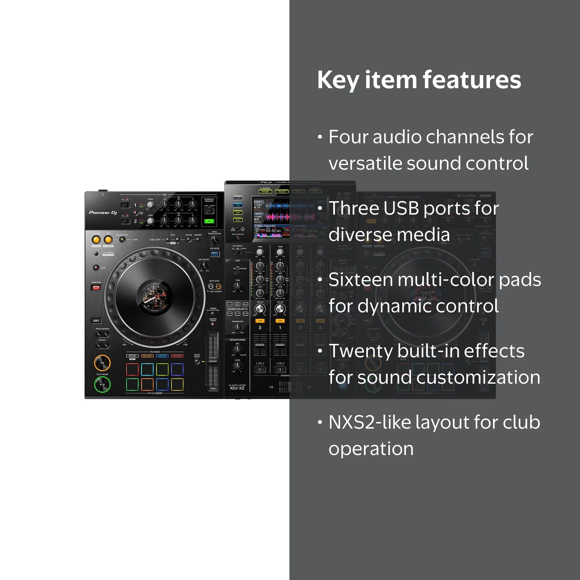 Pioneer XDJ-XZ Professional All-in-One DJ Controller with USB