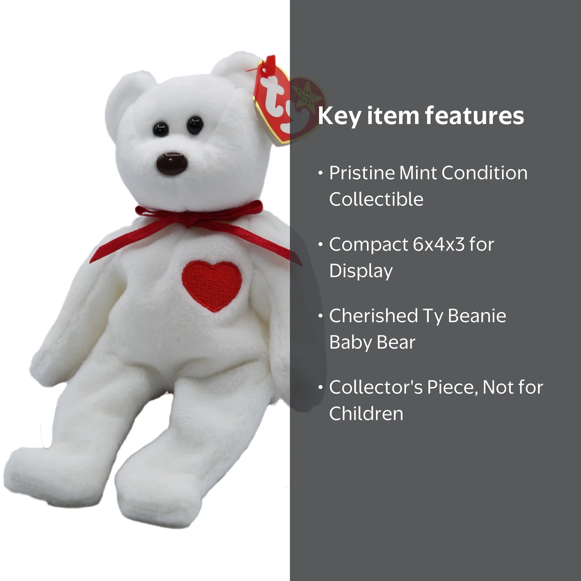 Ty Beanie Baby Teddy Toys: Valentino the Bear | Perfect Birthday