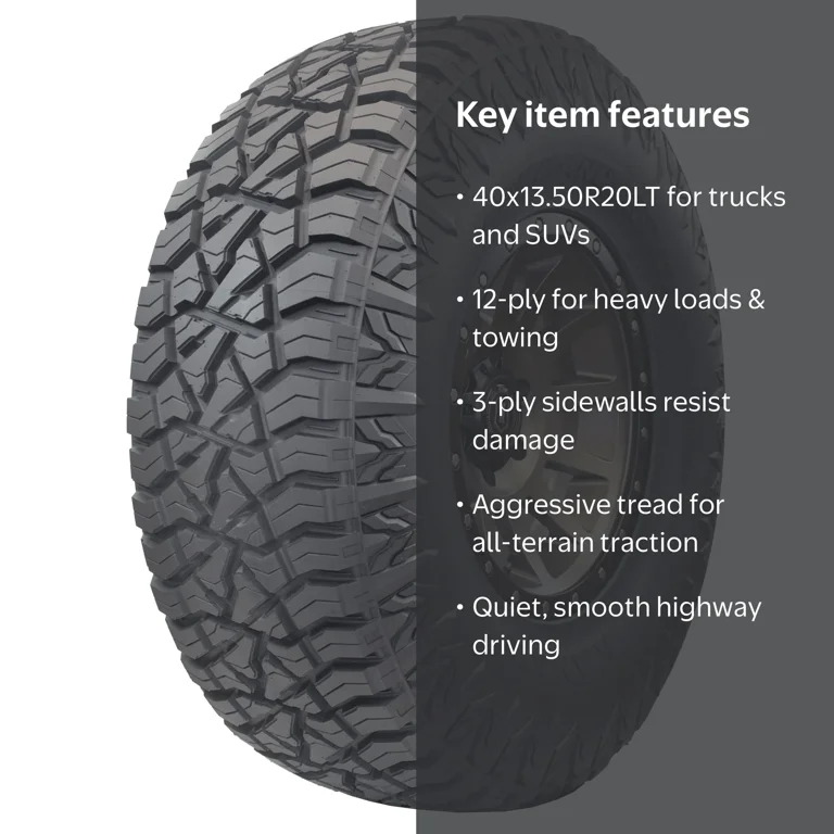 Kanati Tires, Commandant ATX 40X13.50R20LT, 12 Ply All Terrain
