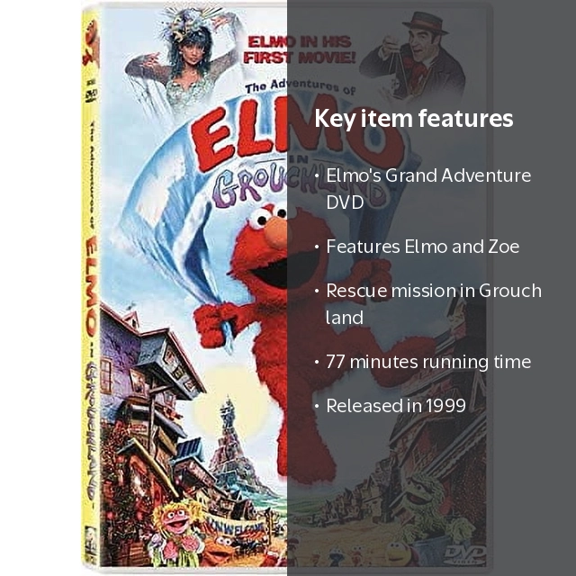 Sony Pictures The Adventures of Elmo in Grouchland DVD, 77 min