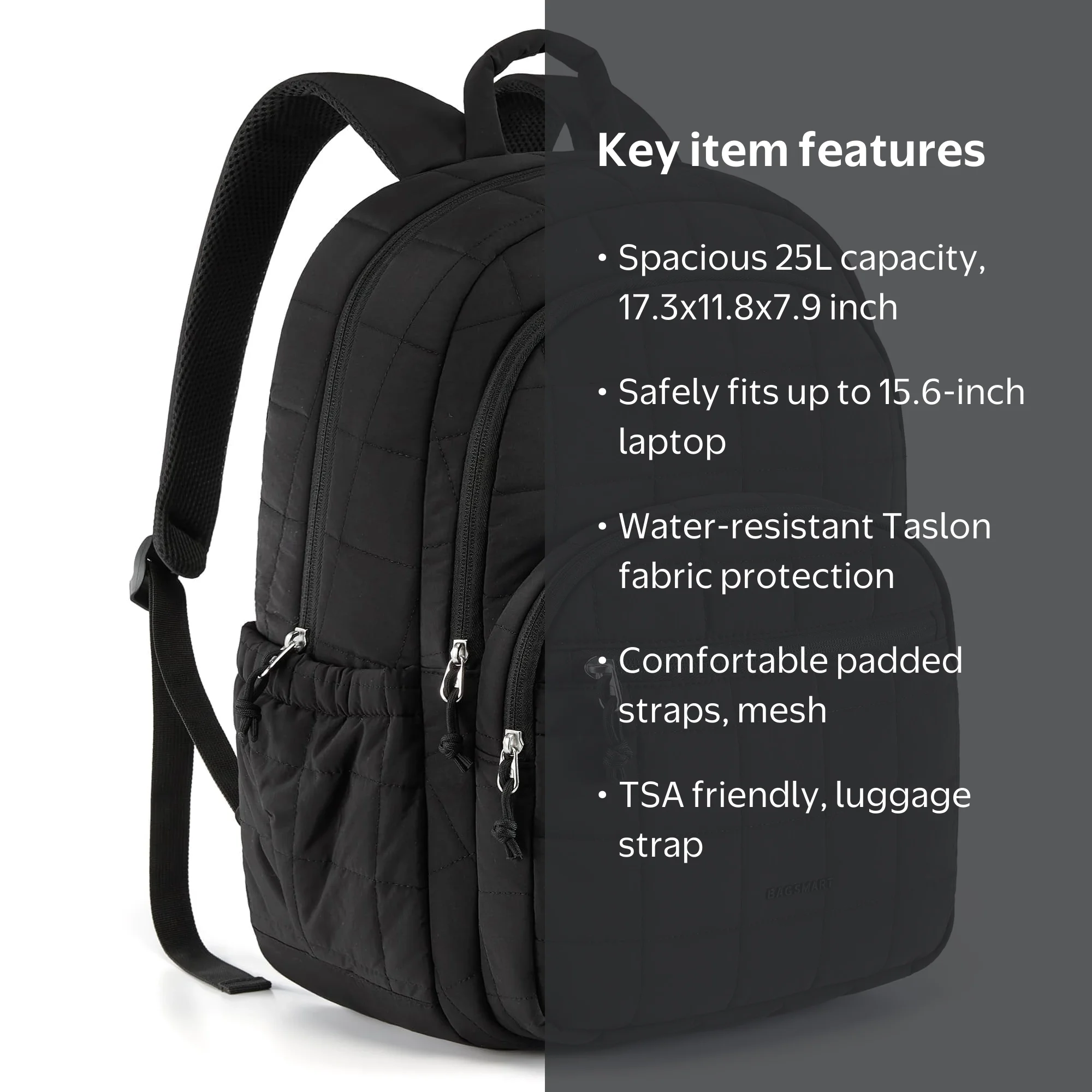 BAGSMART College Backpack, Lightweight Bookbag with 15.6 inch Laptop Compartment, Casual Daypack for Travel Work Commuter, Black - Walmart.com BAGSMART College Backpack, Lightweight Bookbag with 15.6 inch Laptop Compartment, Casual Daypack for Travel Work Commuter, Black - Walmart.com