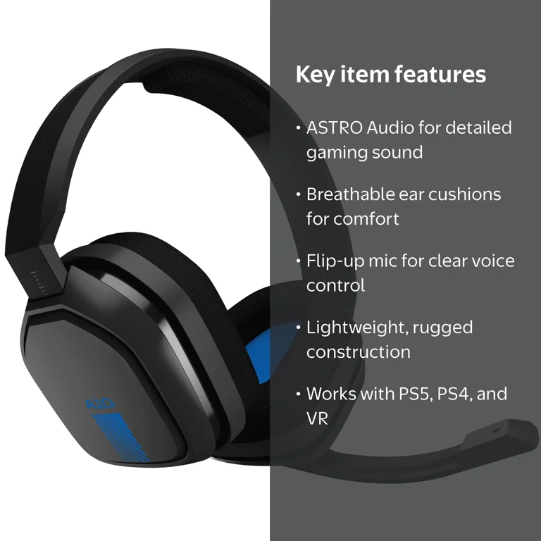 ASTRO A10 Console Gaming Headset for PS5 & PS4 with Flip-to-Mute