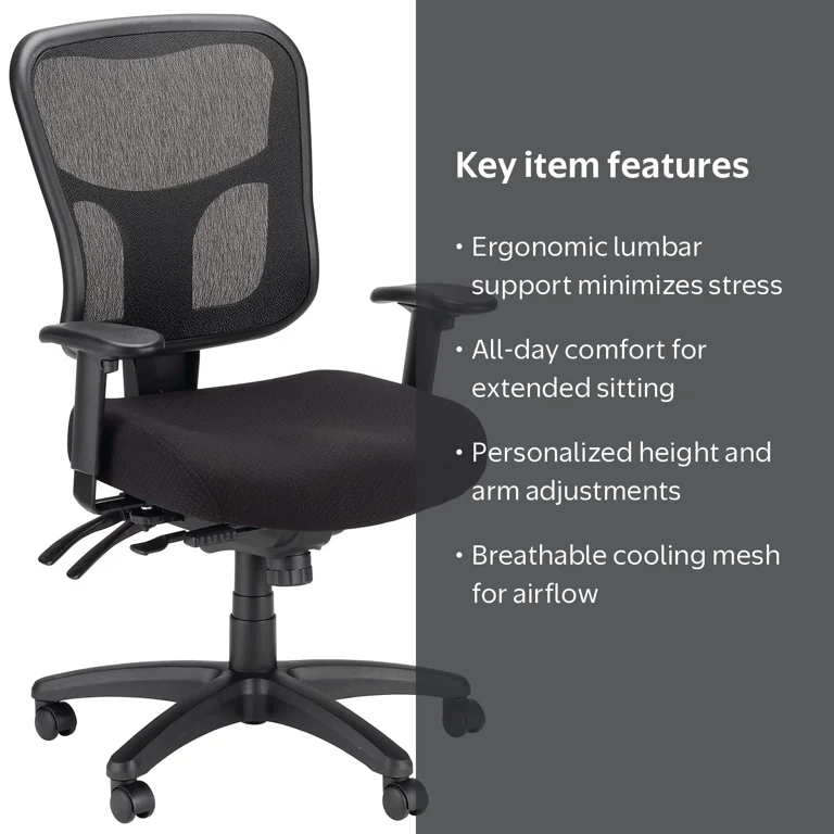 Tempur-Pedic Ergonomic Mid-Back Office Chair TP8000, Mesh