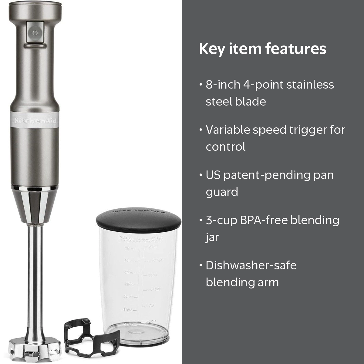 KitchenAid Variable Speed Hand Blender, Immersion Stick, Contour