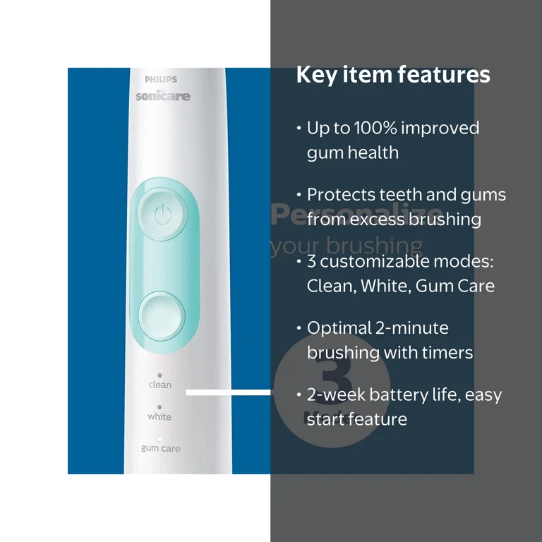 Sonicare ProtectiveClean 5300 Electric Toothbrush, Black, Pressure