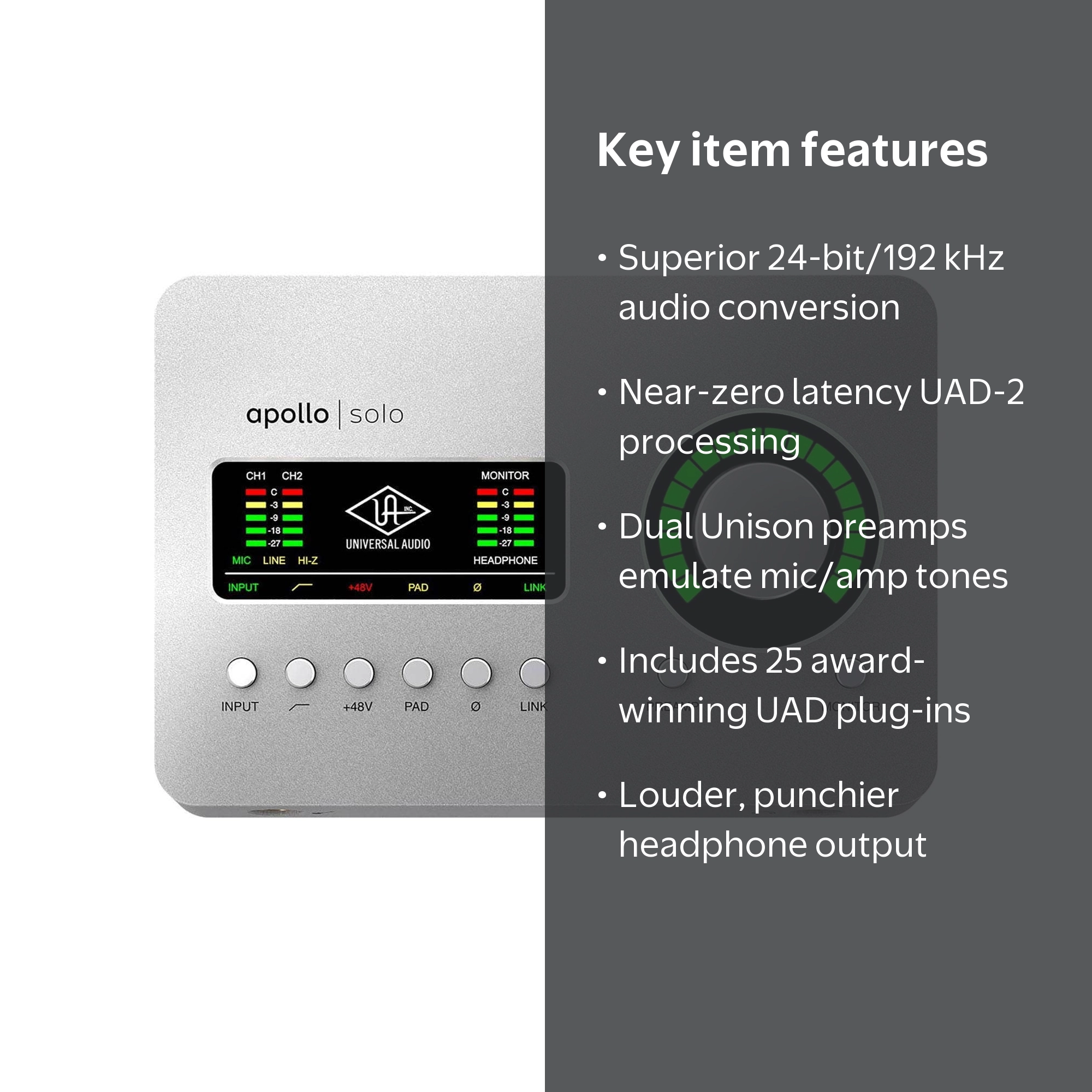 Universal Audio Apollo Solo Heritage Edition USB Recording Audio