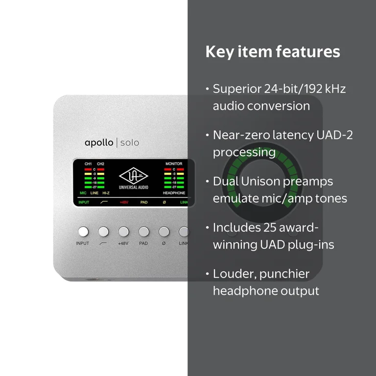 Universal Audio Apollo Solo Heritage Edition USB Recording Audio