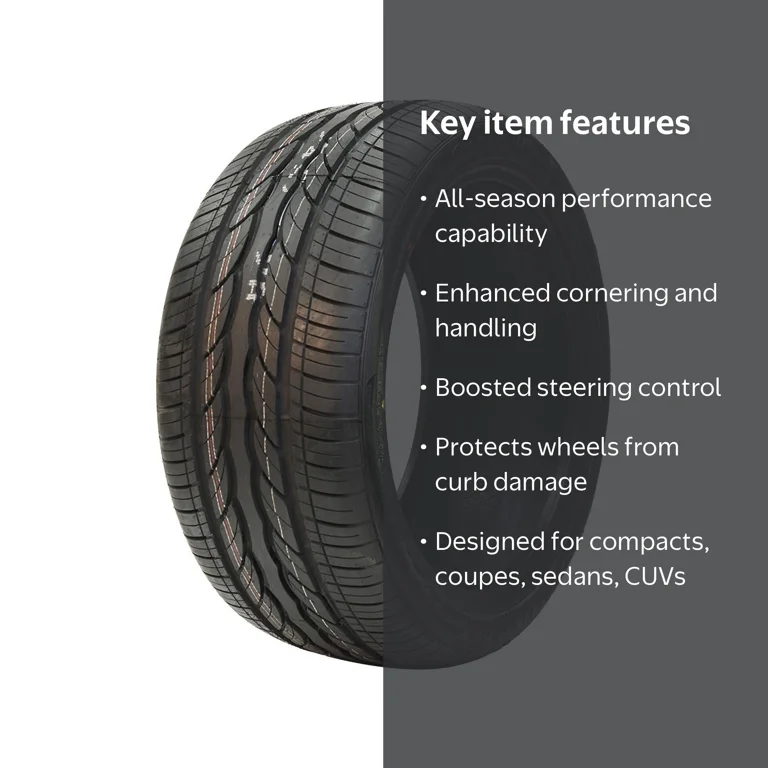 プラウド Crosswind All-Season UHP 245/45R17 99W XL Tire for Sedans, Coupes