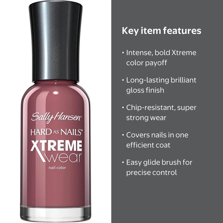 Sally Hansen, Xtreme Wear Nail Polish, Mauve Over, 0.4 oz, Chip