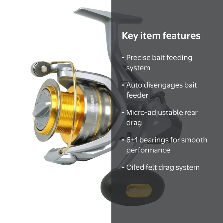 okuma avenger bait feeder 40 reel Spinning The venerable Okuma Avenger ABF spinning reels have undergone numerous upgrades to form and function in this refined and advanced selection Okuma Avenger Baitfeeder Reel 40