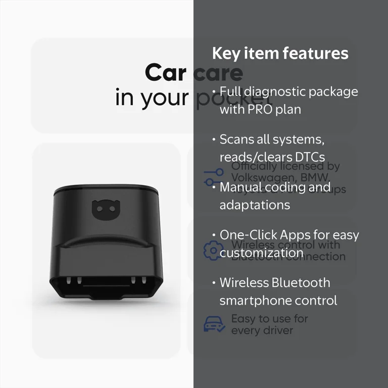OBDeleven 3 OBD車両診断ツール OBDeleven, Scan Tool, Black, 2.56