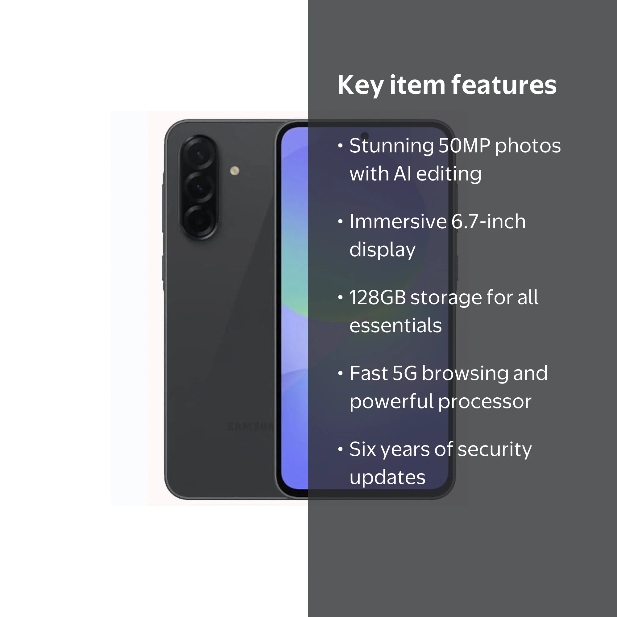 Samsung Galaxy A36 5G A Series 128GB Unlocked Android Cell Phone