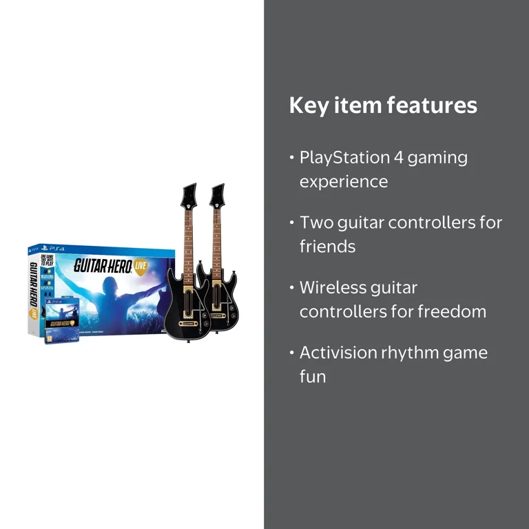 激レアGuitar Hero Live PS4 ギターコントローラー2本セット Activision, Guitar Hero Live 2-Pack Bundle, RRK150, PlayStation 4