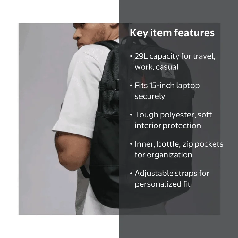 nike air jordan laptop backpack Size L Made from durable polyester Jordan Air Patrol Backpack -